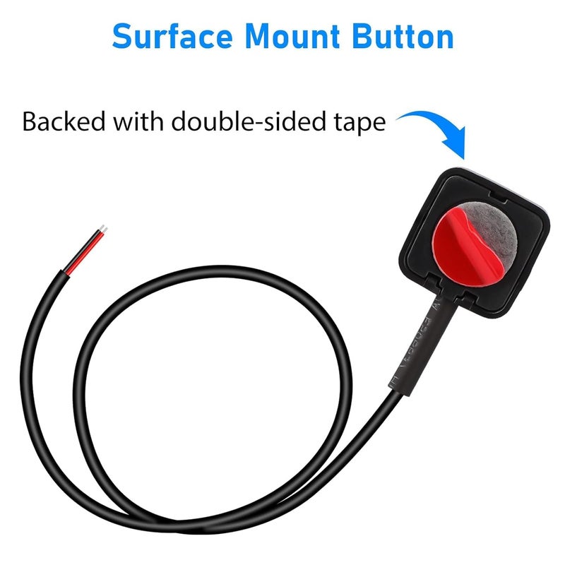Linkstyle 10Pcs Momentary Push Button Switch, Surface Mount ON/Off Mini Horn Buttons Switch, for 12v 24v Car Horn, Industrial Control - Image 4